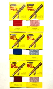 Set of 6 Gudebrod Butt Wind 3/32" Red, Rd/White, Blue, Bl/White, Rust, Rst/White - Picture 1 of 24
