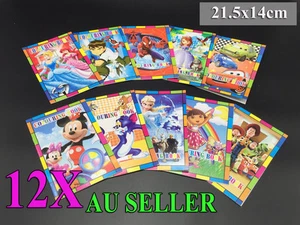 12 x KIDS PARTY SUPPLIES FAVOURS PRIZES COLOURING BOOKS COLOUR PADS Frozen Cars - Picture 1 of 12