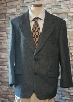 Abrigo deportivo de lana de dos botones Brandini para hombre talla 44R Foto 1 de 4