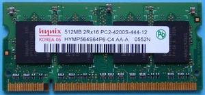 512 MB Notebook Memory Memory DDR2 SDRAM 2Rx 16 PC2-4200S-444-12 / 200pin - Imagen 1 de 1