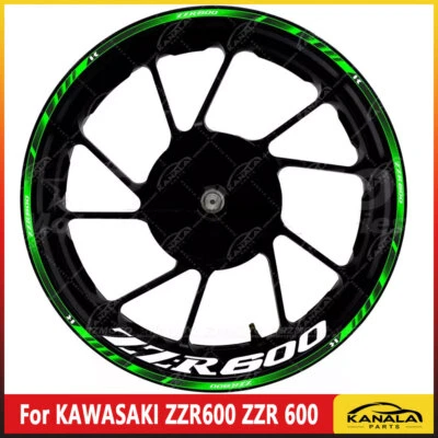 For KAWASAKI ZZR600 ZZR 600 Fashion Motorcycle Wheel Hub Decal Rim Decoration - Image 1 of 4
