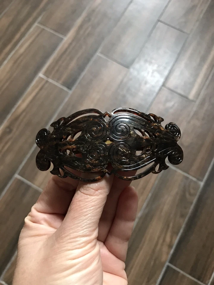 Pinza de pelo France Luxe Barrette marrón oscuro Foto 1 de 4