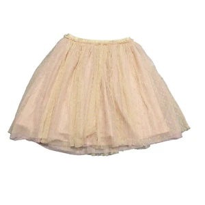 Cat and Jack Girls Embroidered Holiday Pull On Skirt Medium Size 8 Gold - Picture 1 of 6