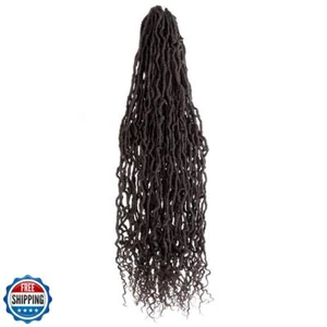 BOHOBABE Faux Locs gehäkeltes Haar 30 Zoll, Boho weiche gehäkelte Locs mit lockigem En - Bild 1 von 5