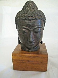 Buddha Dach Shakyamuni Sukhothai 1400 Ad Thailand Siam Bronze Buddha Kopf 5" - Bild 1 von 10
