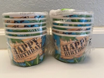 Lot Safari Adventure Jungle Animals Happy Birthday Party Paper Treat Cups 12 ct. - Image 1 of 2