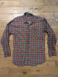 Vintage 90’s Champion Cotton Red Flannel Shirt Mens Size 15 Med Lumber Jack  - Picture 1 of 6