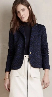 Chaqueta Blazer Anthropolgie Cartonnier Azul Carrera Mujer Talla 2 (E) Foto 1 de 4