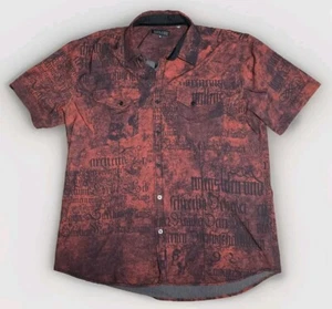 Bolsillos abotonados Affliction Black Label para hombre rojo profundo y negro talla XL 🔥 - Imagen 1 de 8