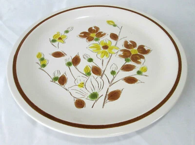 Kasuga Fuji Stone Primula 12 1/2" Chop /Cake / Torte Plate Round Serving Platter - Image 1 of 4