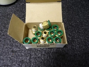 PARKER Connector,NP Brass,3/8 In.,PK14, 1/2 W 1/2'' Prestolok MJ - Picture 1 of 10