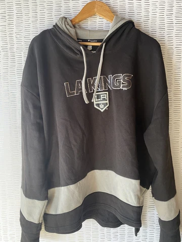 LA KINGS Hoodie Men’s Size 3X Black  Gray NHL Hockey Sweat-top Warm Sports Cover