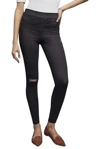 Spanx Womens Small Distressed Skinny Jeans Leggings Black 20213R New NWT $128 - Picture 1 of 12