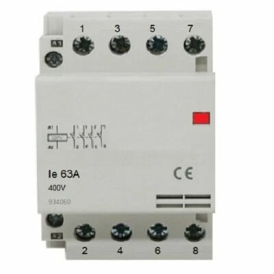 40AMP Lighting Contactor 4 Pole 40A N/O 120VAC coil 30a Silent 3pole 50Amp IEC - Image 1 of 3