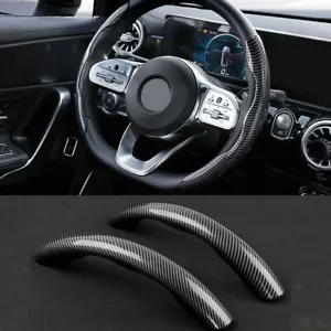 Carbon Fiber Car Steering Wheel Booster Cover Non-Slip Accessories Universal - Foto 1 di 12