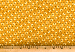 Tela de algodón amarillo dorado ~ Stock vintage ~ NUEVO ~ Por yarda X 42" - Imagen 1 de 2