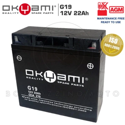 BATTERY OKYAMI G19 BMW R 65/1 650 1986 1987 1988 1989 1990 1991 - Image 1 of 3