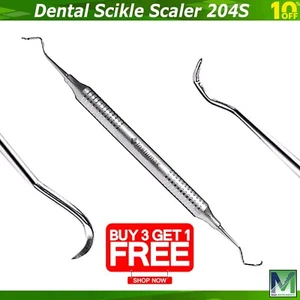 Sickle Scaler 204S Dental Hand Instruments Pro Periodontal Pick Hygiene Tool - Picture 1 of 8