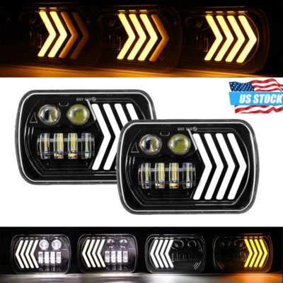 Faros LED DRL fluidos para International 4700 9200i 9400i SBA 7X6" pulgadas 5X7 Foto 1 de 4