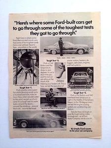 1977 Lincoln Mercury Ford Testing Vintage Original Print Ad Automobile Car - Picture 1 of 2