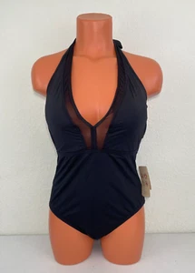 Tommy Bahama Womens Mesh One Piece Swimsuit Black Size 8 - Picture 1 of 3