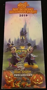 Mickey's Not So Scary 2019 mapa del parque de fiesta de Halloween/folleto como nuevo - Imagen 1 de 3
