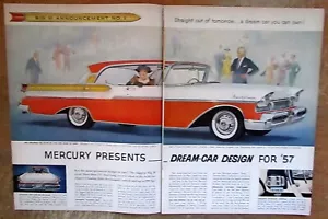Mercury Montclair 1957 ""Dream Car"" anuncio original impreso en color - Imagen 1 de 1