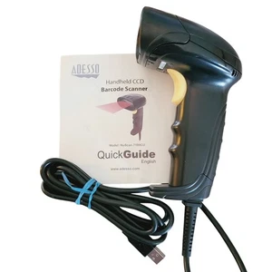 Adesso NuScan 7100CU Handheld CCD Barcode Scanner Quick Guide Business Black NEW - Picture 1 of 6