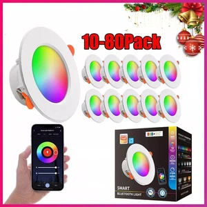 1/10x 10W RGB RGB Bluetooth APP Downlight LED Recessed Ceiling Light Spot Lamp - Picture 1 of 19