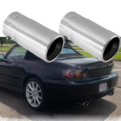 2xExhaust Tip Rear Tail Throat Muffler Stainless Steel For Honda S2000 2.2L Foto 1 de 4