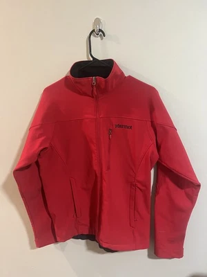 MARMOT Men's Small Estes Softshell Winter Jacket Red Fleece  - Image 1 of 4