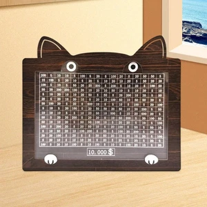 Wooden Savings Box Piggy Bank Practical Easy to Carry Space Saving Retro Design - Picture 1 of 7