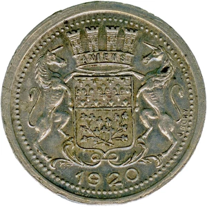 # FRANCIA 1920 ☆ 10 CENTAVOS • CHAMBRE COMMERCE AMIENS • MONEDA FRANCESA DE EMERGENCIA ☆C9367 - Imagen 1 de 5