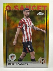 2024-25 Topps Chrome UEFA Sapphire Oihan Sancet True Gold /50 - Bild 1 von 2