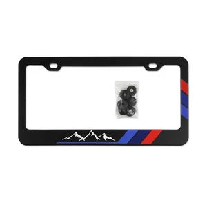 Off Road Vehicle Themed Rocky Mountains License Plate Frames With Hardware Pair - Picture 1 of 5