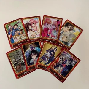 Jump Fair Set 8 Carte Gioco Anime Personaggi Cornice Rossa Carte da Collezione Usate - Foto 1 di 2