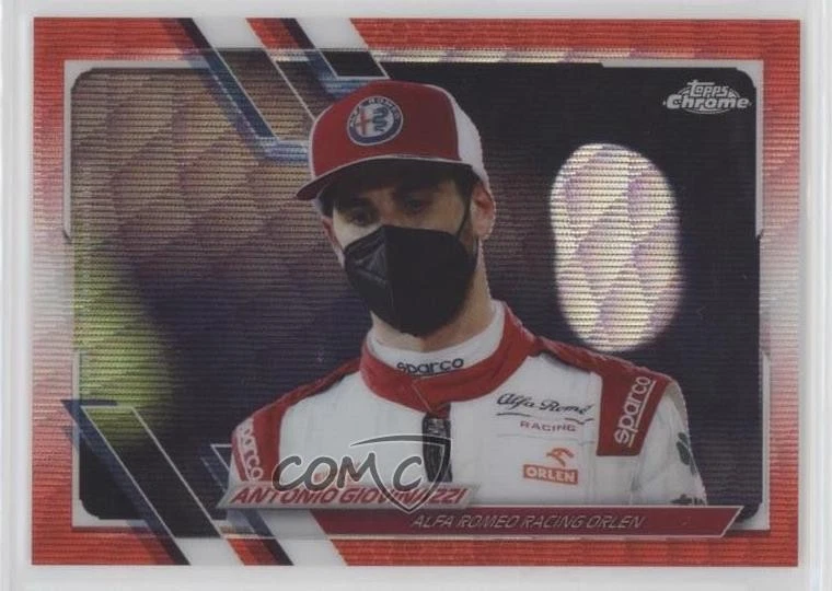 2021 Topps Chrome Formula 1 F1 Racers Red Wave Refractor /5 Antonio Giovinazzi - Image 1 of 2
