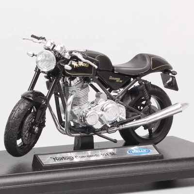 Welly 1:18 Scale Norton Commando 961 SE Motorcycle Diecast Model Bike Toy Black - Image 1 of 4