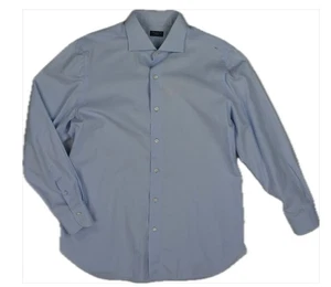 Finamore Mens Light Blue Solid Dress Shirt Size 17/43 Read Description - Picture 1 of 6