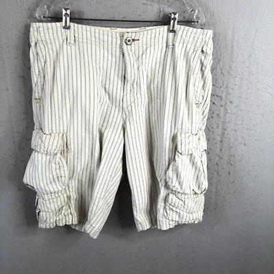 Tommy Bahama Pantalones Cortos Carga Para Hombres 26 Azul Tostado Rayas Seersucker Playa Informal Foto 1 de 4