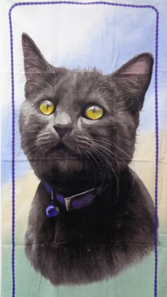Russian Cat Beach Bath Towel 30" x 60" Cat Kitty 100% Cotton - Image 1 of 1