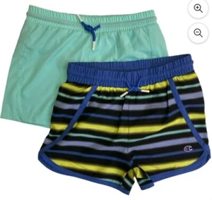 Champion Girls' 2 Pack Active Stretch Comfort Shorts Size 10/12 - Picture 1 of 5