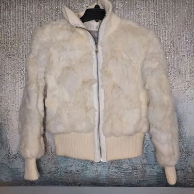 Wilsons Leather Maxima Womens Genuine Fur Vintage Bomber Jacket Sz-M - Image 1 of 4