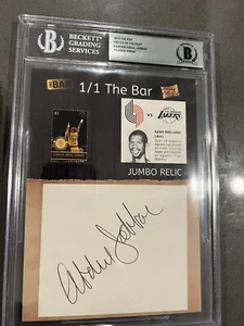 2019 The BAR Stücke der Vergangenheit Kareem Abdul-Jabbar Auto BGS PSA/DNA 1/1 - Bild 1 von 3