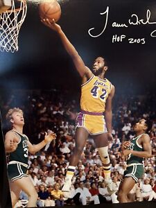 James Worthy Lakers Signed 16x20 HOF 2003 Insc Picture Autographed PSA/DNA