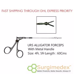 NUEVO URS Alligator Fórceps 4Fr, 5Fr Longitud: 60Cms con mango de metal tijera - Imagen 1 de 1