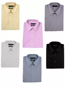 Double Two Men Classic Fit Half Sleeve Shirt 3300 Collar Size 14.5 - 23, 8 Col - Picture 1 of 7