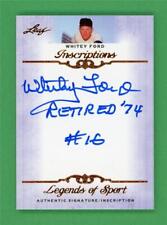 2012 Leaf Legends Sport Inscriptions * Whitey Ford Certified Authentic Autograph