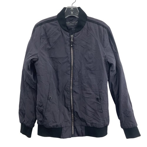 Michael Kors Gray & Black Women's Full Zip Windbreaker Jacket S Preowned