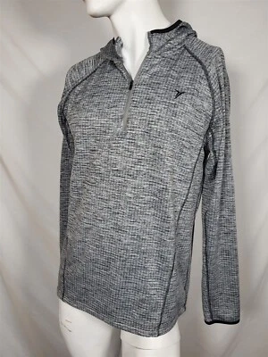 OLD NAVY Active Stretch Tech Fleece-Lined 1/4 Zip Hoodie Pullover sz L Gray  - Image 1 of 2